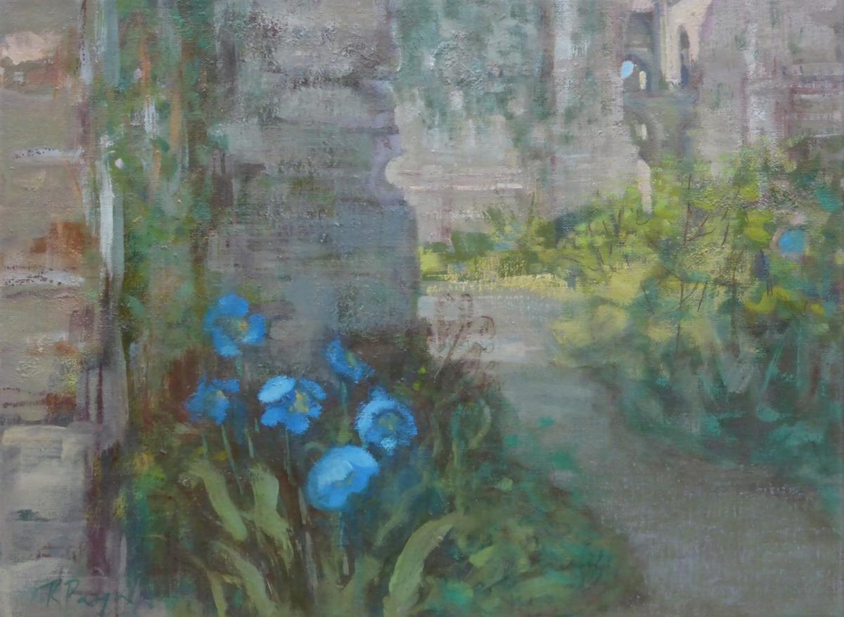 'Garden in the Ruins' (i)  oil by R Payn