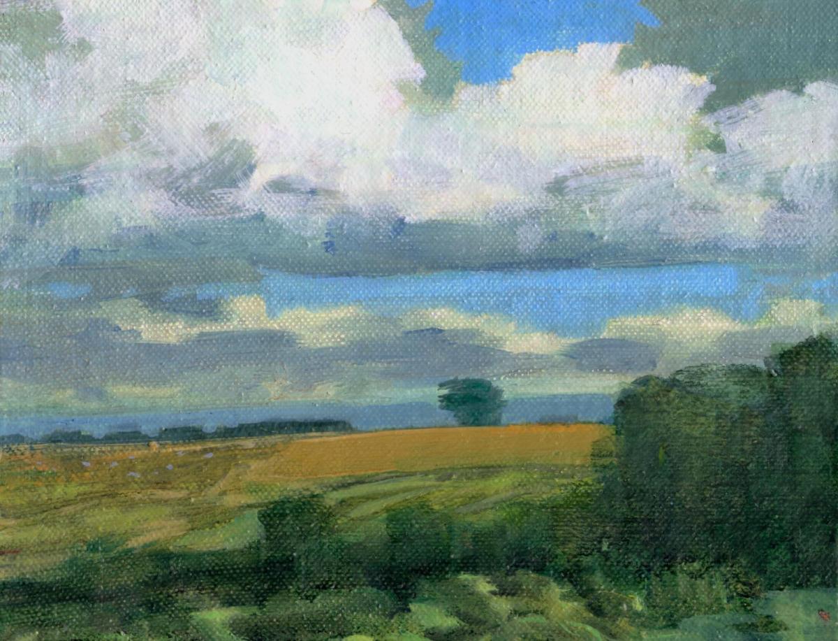 oil painting by Rebecca Payn, Summer Landscape i