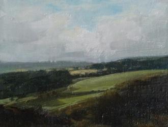 oil painting by Rebecca Payn 'Sunlit Field'